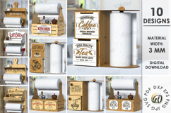 Paper Towel Holders Bundle Laser Cut. Kitchen Organizer SVG Product Image 1