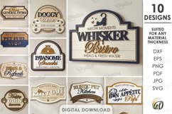 Pet Treat Station Signs Bundle Laser Cut. Wall Decor SVG Product Image 1