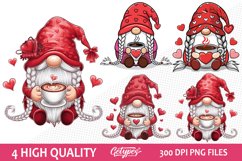 Valentine Gnome Sublimation Clipart - High Quality Design Product Image 1