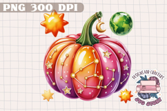 Autumn Pumpkin Sublimation design Fall Decorative Color PNG Product Image 1
