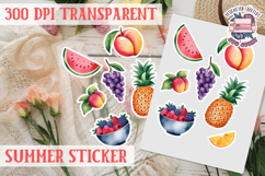 Summer sticker Cute flowers Love Picnic Beach Spring Product Image 1