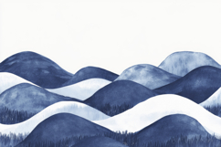 Blue Watercolor Waves Background Wallpaper Product Image 1