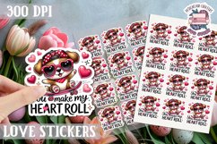 Love sticker Sheet Valentine Day Sign Lettering PNG 14 feb Product Image 1