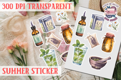 Summer sticker Cute flowers Love Picnic Beach Spring Product Image 1