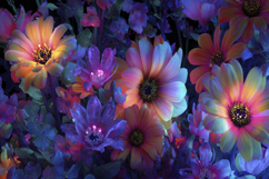 Glowing Flowers Background Product Image 1