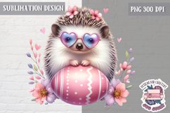 Cute Easter Animal Sublimation Design PNG Spring Eggs Bunny Product Image 1