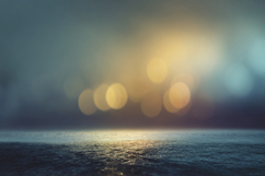 Ocean with Bokeh Background Wallpaper Product Image 1