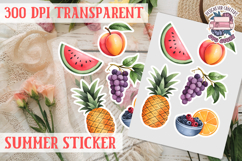 Summer sticker Cute flowers Love Picnic Beach Spring Product Image 1