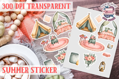 Summer sticker Cute flowers Love Picnic Beach Spring Product Image 1