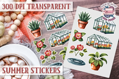 Summer sticker sheet Beach Scrapbook PNG Flowers Vibe Product Image 1