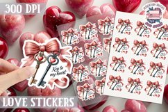 Love sticker Sheet Valentine Day Sign Lettering PNG 14 feb Product Image 1
