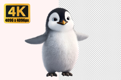 Fluffy Baby Penguin Transparent PNG Product Image 1