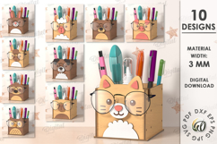 3D Glasses and pencil Holders Bundle Laser Cut Product Image 1