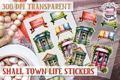 Small Town LIfe sticker Scrapbook PNG Village Garden Farm Product Image 1