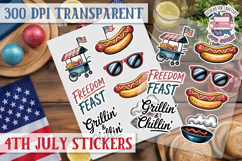 4th July sticker sheet USA Scrapbook PNG Independent Day Product Image 1