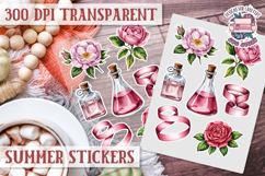 Summer sticker sheet Beach Scrapbook PNG Flowers Vibe Product Image 1