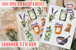 Summer sticker Cute flowers Love Picnic Beach Spring Product Image 1