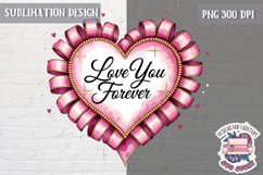 St Valentine’s Coquette Bow PNG Holidays Funny Watercolor Product Image 1