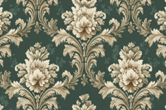 Victorian Damask Floral Pattern Background Wallpaper Product Image 1