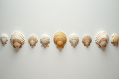 Scallop Seashells Background Wallpaper Product Image 1
