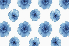 Blue Flower Pattern Background Product Image 1