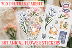 Flowers sticker sheet Spring Botanical Summer Scrapbook PNG Product Image 1