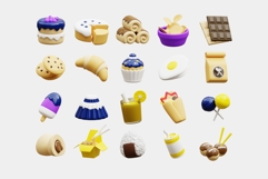 3D Food &amp; Dessert Icons Product Image 2