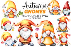 Autumn Gnome Sublimation Bundle - Gnome Autumn Clipart Product Image 1