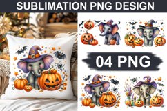Halloween Elephant - Pillow Sublimation PNG Design Product Image 1