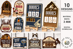 Book Read Trackers Bundle Laser Cut. Reading Tracker SVG Product Image 1
