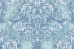 Tulip Powder Blue Pattern Background Wallpaper Product Image 1