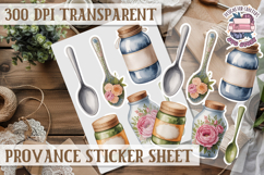 Cozy sticker sheet Flowers Scrapbook PNG Provence Product Image 1