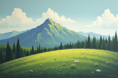 Painting Mountain Landscape Background Product Image 1