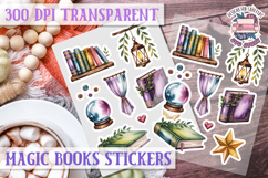 Magic Books sticker sheet Rainbow Love Read PNG Book Lovers Product Image 1