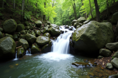 Natural Waterfall Background Wallpaper Product Image 1