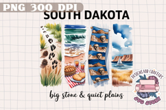 USA STATE America Brushstrokes PNG Watercolor Design Sign Product Image 1