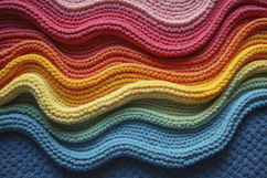 Patterned Crochet Waves Background Wallpaper Product Image 1