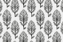Black White Floral Pattern Background Product Image 1