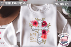 Easter Bible Quote Sublimation Design PNG Jesus Cross Product Image 1