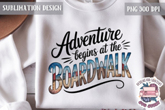 Summer Beach Sea Quote Watercolor Sublimation PNG Product Image 1