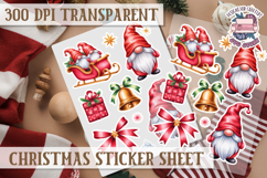 Christmas Sticker Sheet Watercolor Winter Holiday PNG Product Image 1