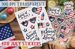 4th July sticker sheet USA Scrapbook PNG Independent Day Product Image 1