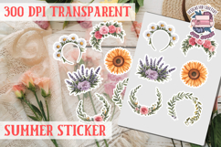 Summer sticker Cute flowers Love Picnic Beach Spring Product Image 1