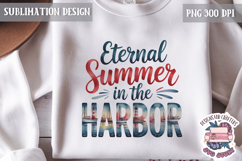 Summer Beach Sea Quote Watercolor Sublimation PNG Product Image 1
