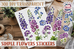 Summer Flowers sticker Scrapbook PNG Botanical Beach Product Image 1