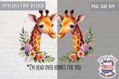 Valentine Love Animals Cute Quote Sublimation Design PNG Product Image 1