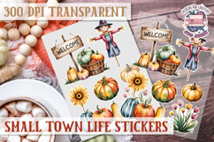 Small Town LIfe sticker Scrapbook PNG Village Garden Farm Product Image 1