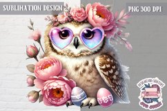 Cute Easter Animal Sublimation Design PNG Spring Eggs Bunny Product Image 1