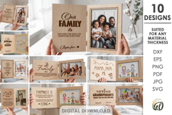 Personalized Folding Frames Bundle Lasercut. Photo Frame SVG Product Image 1