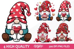 Valentine Gnome Sublimation Clipart - High Quality Design Product Image 1